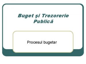 Procesul bugetar