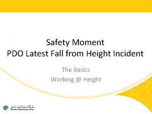 Safety moment slides