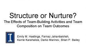 Nature vs nurture activities