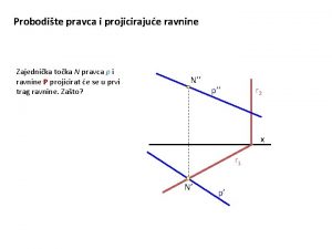 Probodite pravca i projicirajue ravnine Zajednika toka N