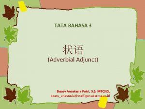 Adjunct adverbial