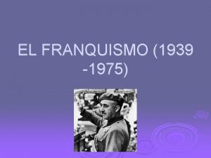 EL FRANQUISMO 1939 1975 POLTICA FRANCO Vencedor y