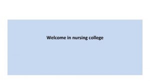 Welcome in nursing college KING SAUD UNIVERSITY College