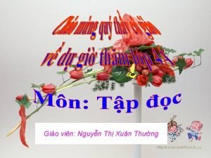 Gio vin Nguyn Th Xun Thng Kim tra