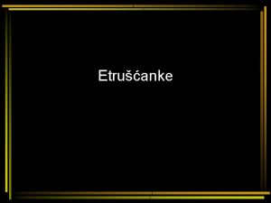 Etruanke Crtice iz etrurske povijesti eljezno doba Villanovska