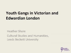 Victorian london gangs