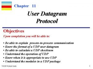 User datagram protocol diagram