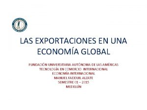 Las exportaciones