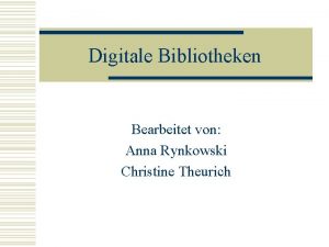 Digitale bibliothek definition