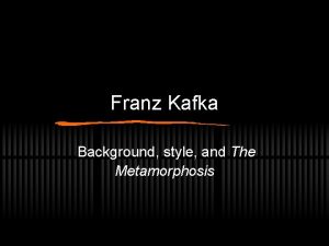Franz kafka background
