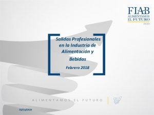 Salidas Profesionales en la Industria de Alimentacin y