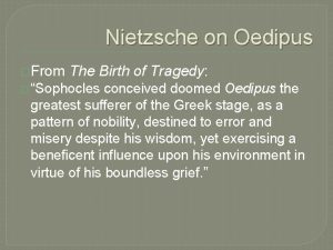 Nietzsche oedipus