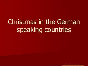 Christmas in german speaking countries