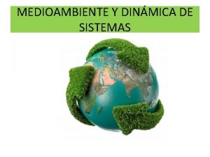 MEDIOAMBIENTE Y DINMICA DE SISTEMAS MEDIOAMBIENTE CONJUNTO DE