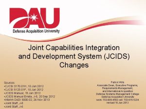 Joint capabilities integration and development system