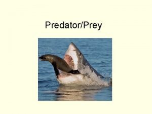 PredatorPrey Two big themes 1 Predators can limit