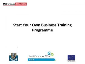 Start Your Own Business Training Programme Business Finance