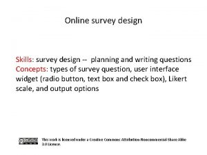 Online survey Online survey