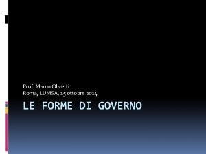 Prof Marco Olivetti Roma LUMSA 15 ottobre 2014