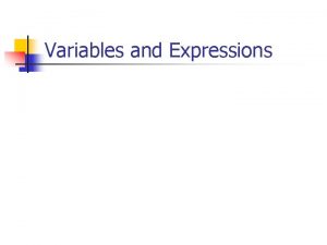 What is variable in expression