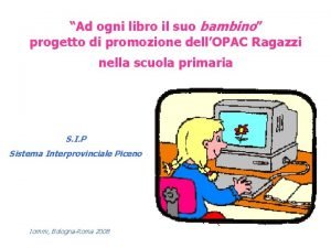 Ad ogni libro il suo bambino progetto di