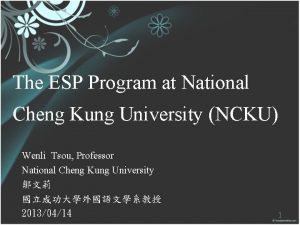 The ESP Program at National Cheng Kung University