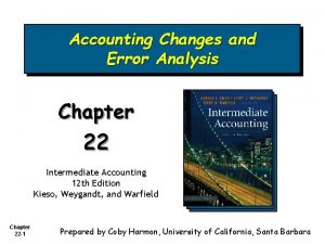 Chapter 22 accounting changes and error analysis solutions