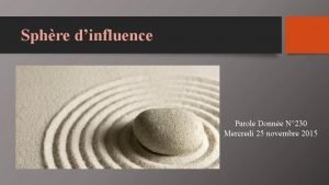 Sphre dinfluence Parole Donne N 230 Mercredi 25