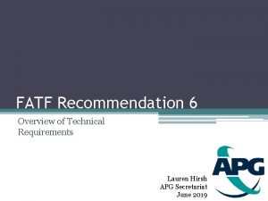 Fatf recommendation 6