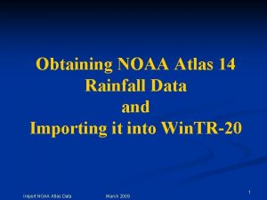 Noaa atlas rainfall data