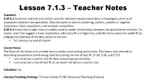 Lesson 7 1 3 Teacher Notes Standard 8