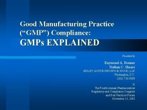 Gmp explained