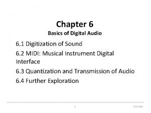Chapter 6 audio basics