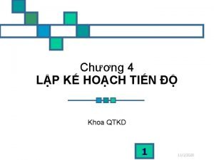 Chng 4 LP K HOCH TIN Khoa QTKD