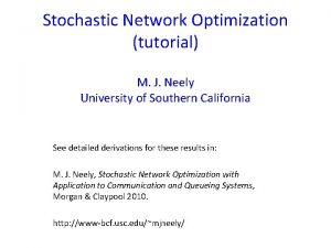 Stochastic optimization tutorial
