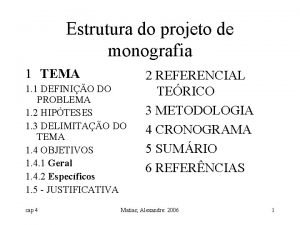 Estrutura de uma monografia