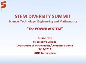 STEM DIVERSITY SUMMIT Science Technology Engineering and Mathematics