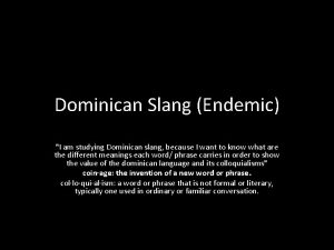 Dominican slang words