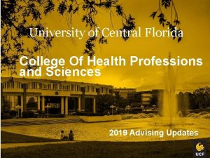 Ucf health sciences health promotion track