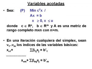 Variables acotadas