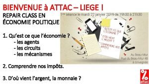 BIENVENUE ATTAC LIEGE REPAIR CLASS EN CONOMIE POLITIQUE