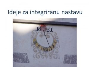 Ideje za integriranu nastavu Zadatak Pomou metode grozda