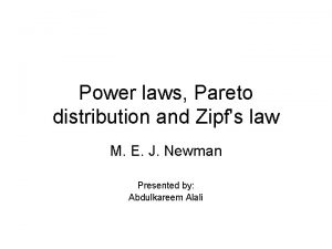 Power law pareto