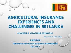 Agriculture insurance in sri lanka Agriculture insurance in sri lanka