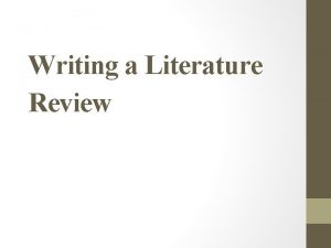 Thematic literature review