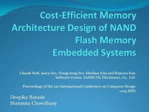 Nand flash architecture Nand flash architecture
