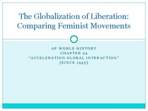 The Globalization of Liberation Comparing Feminist Movements AP