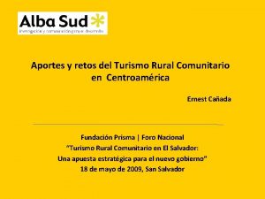 Aportes y retos del Turismo Rural Comunitario en