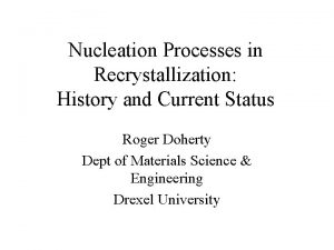 Types of nucleation