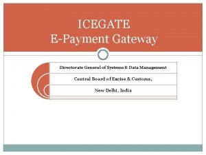Icegate duty payment